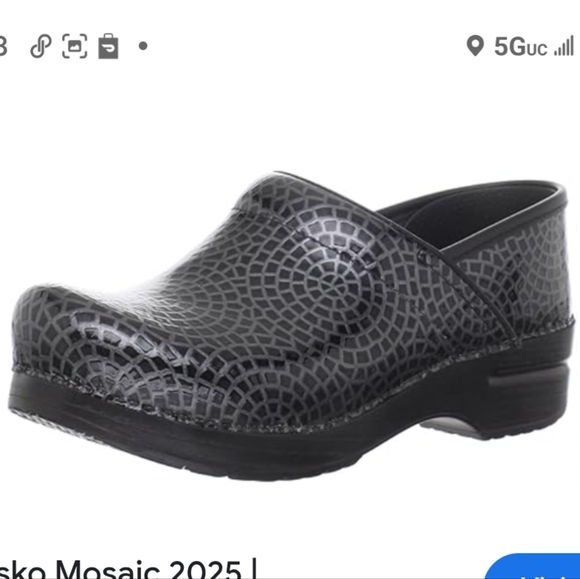 DANSKO Mosaic Geo Spiderweb Professional Clog Wedge Shoes - Picture 11 of 12
